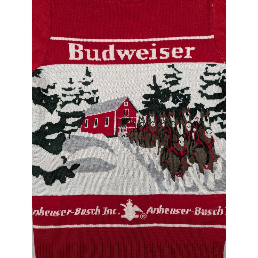 Shinesty Budweiser Clydesdale Ugly Christmas Sweater Crewneck Mens Size Small